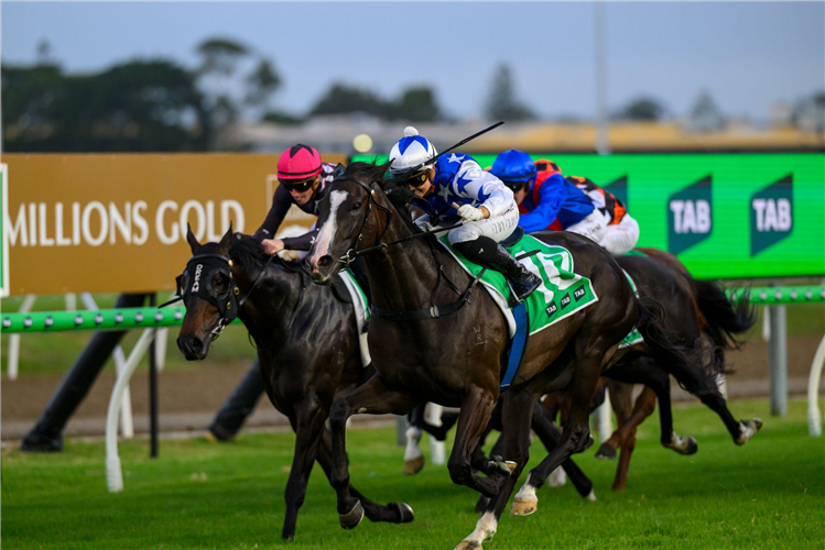 MISS JOELENE winning the TAB MAGIC MILLIONS THE WAVE at Gold Coast in Australia.