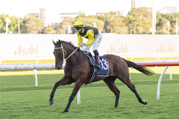 ROTAGILLA winning the ANZAC DAY CUP at Royal Randwick in Australia.
