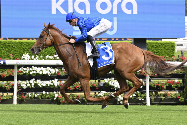 TEMPTED winning the KIA ORA ESKIMO PRINCE STAKES at Randwick in Australia.