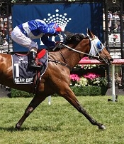 Dear Demi wins the VRC Oaks<br>Photo by Racing and Sports