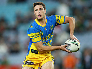 MITCHELL MOSES of the Eels in action during the NRL match between the South Sydney Rabbitohs and the Parramatta Eels at ANZ Stadium in Sydney, Australia.