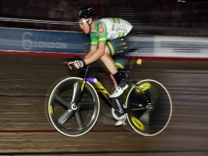 CALLUM SCOTSON of Australia in action during the London Race at the Lee Valley Velopark Velodrome in London, England