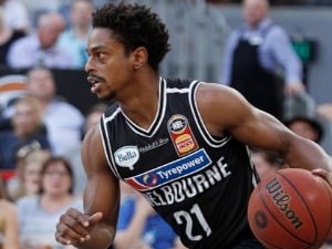 CASPER WARE of Melbourne United runs with the ball during the NBL match between Melbourne United and the Brisbane Bullets at Hisense Arena in Melbourne, Australia.