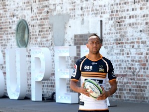 CHRISTIAN LEALIIFANO of the Brumbies poses for a photo during the 2018 Super Rugby Season Launch at Brisbane Powerhouse in Brisbane, Australia.