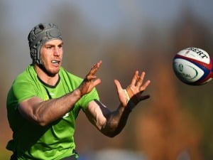 DAVID POCOCK catches the ball during an Australia training session at Harrow School in London, England. Australia are due to face England on December 3 at Twickenham.
