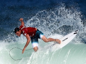 JOEL PARKINSON of Australia surfs during Heats at the Oi Rio Pro in Rio de Janeiro, Brazil.