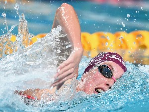 KAREENA LEE of Australia competes in the Women's 1500m Freestyle during the 2017 Australian Swimming Championships at the Sleeman Sports Complex in Brisbane, Australia.