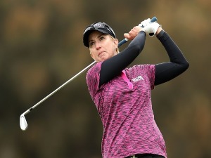 KARRIE WEBB of Australia hits an approach shot during the ISPS Handa Australian Women's Open at Kooyonga Golf Club in Adelaide, Australia.