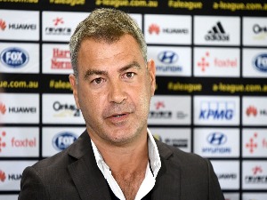 MARK RUDAN addresses the media at a Wellington Phoenix A-League press conference after being appointed new head coach at Westpac Stadium in Wellington, New Zealand. Rudan has signed a two-year deal with the club.