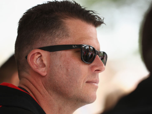 GARTH TANDER driver of the #33 Wilson Security Racing GRM Holden Commodore ZB is seen during an autograph session of the Bathurst 1000 Supercars Championship at Mount Panorama in Bathurst, Australia.