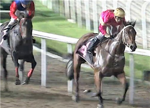 Vlad Duric scores aboard the Ricardo Le Grange-trained Sweet Angeline on April 3.