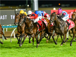 BOSUSTOW winning the GOLD COAST MAGIC MILLIONS 3YO GUINEAS at Gold Coast in Australia.