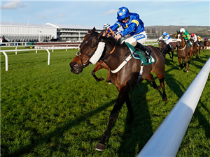 GLENGOULY winning the December Gold Cup Handicap Chase at Cheltenham in England.