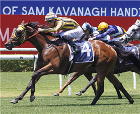 HYPERBOLIC winning the IN MEMORY OF SAM KAVANAGH HANDICAP