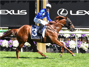 TENTYRIS winning the Stud Stakes at Flemington in Australia.