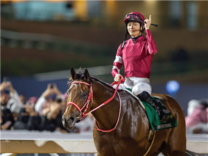 FOREVER YOUNG after winning the Saudi Cup at Riyadh in Saudi Arabia.