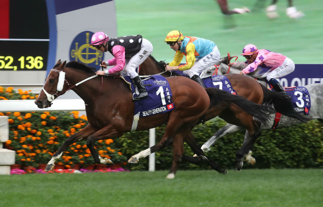 兩屆香港馬王「美麗傳承」，成為首匹能連勝三屆女皇銀禧紀念盃的賽駒。