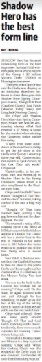 Daily Telegraph, published Friday 1st November 2019, Author, Ray Thomas, Page 61.