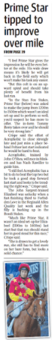 Daily Telegraph, published Friday 23rd October 2020, Author, Ray Thomas, Page 41.