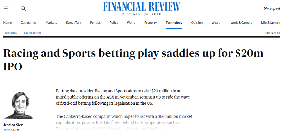 Article taken from 'The Australian Financial Review'.