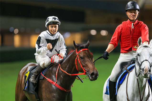 潘明輝目前是季內成績最佳的本地培育騎師，在「告東尼獎」爭奪戰中領先
