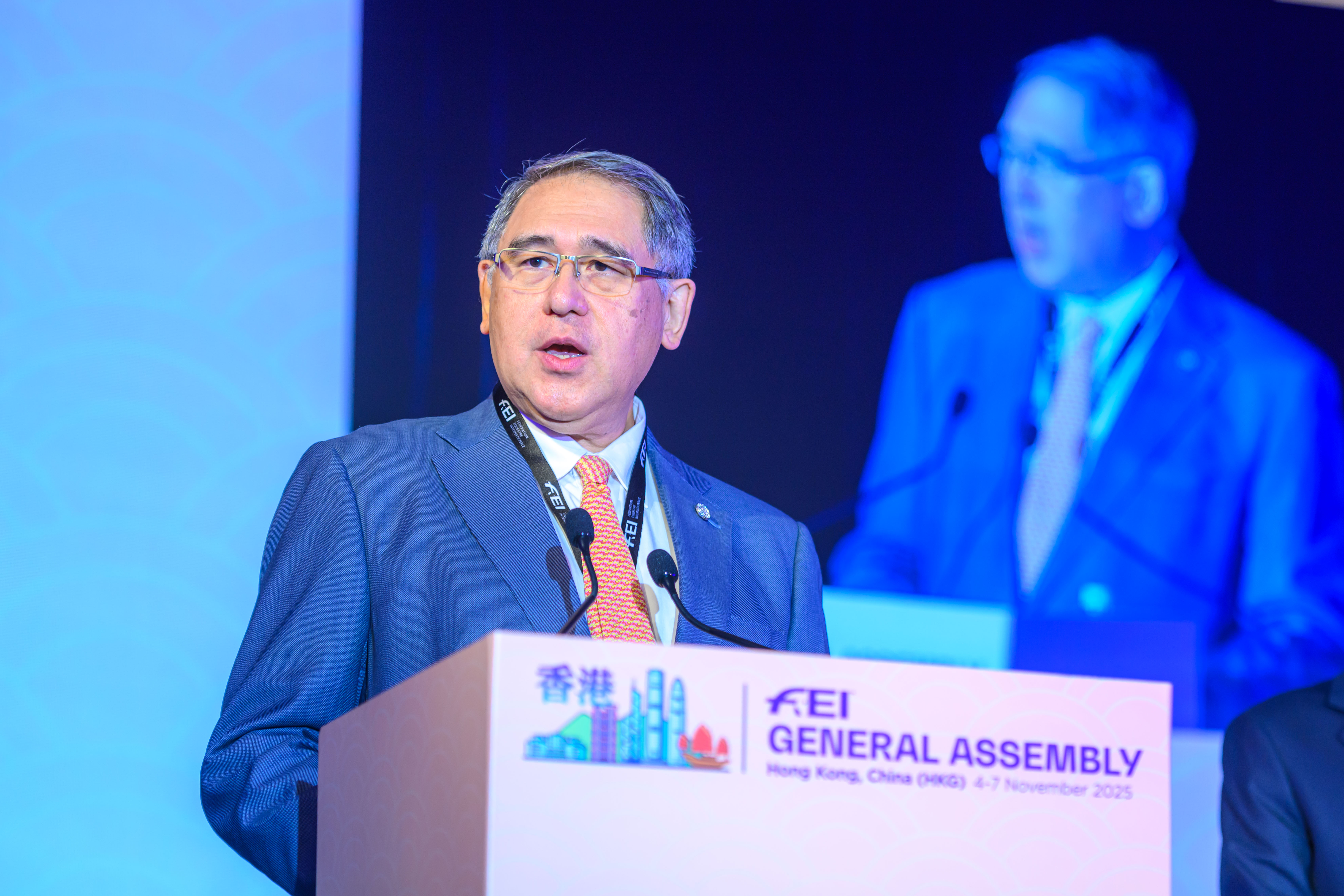 香港賽馬會副主席兼中國香港馬術總會會長黃嘉純表示，今次國際馬聯年會為業界提供機會，評估全球馬術運動發展的現況，並制定未來發展藍圖