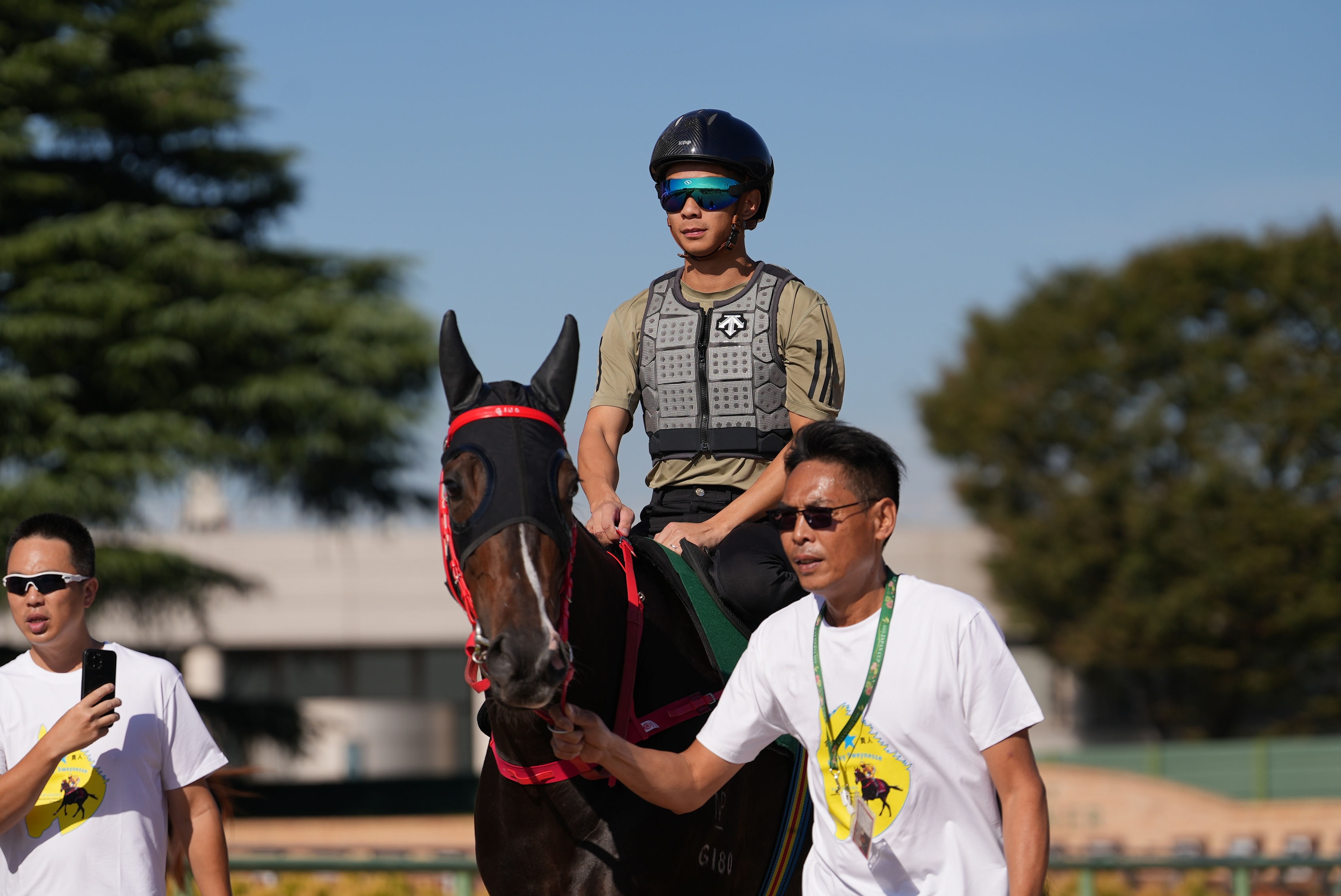 「金鑽貴人」在梁家俊胯下在日本出操
