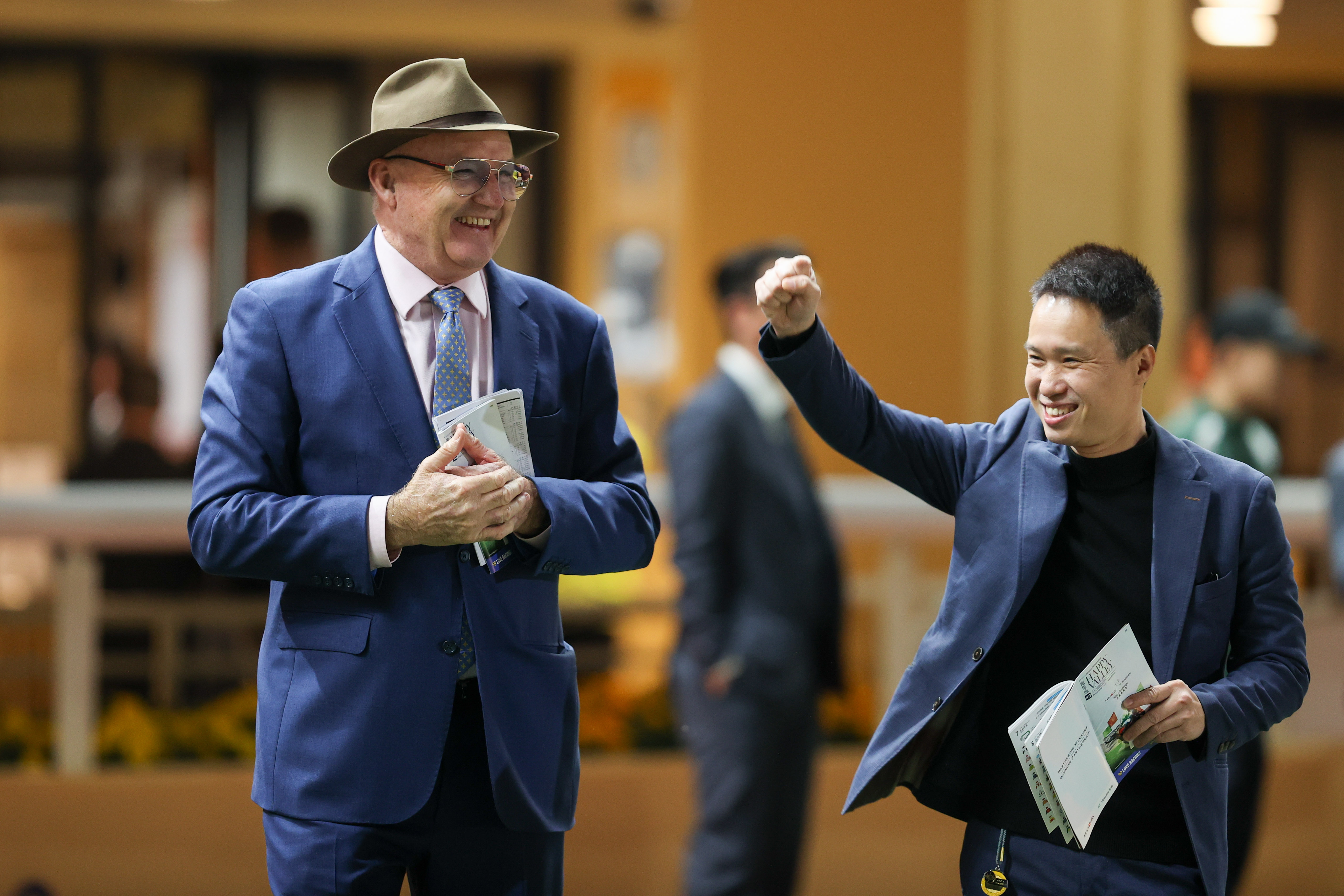 大衛希斯慶祝他第三度贏得項星展與宏利百萬挑戰盃冠軍