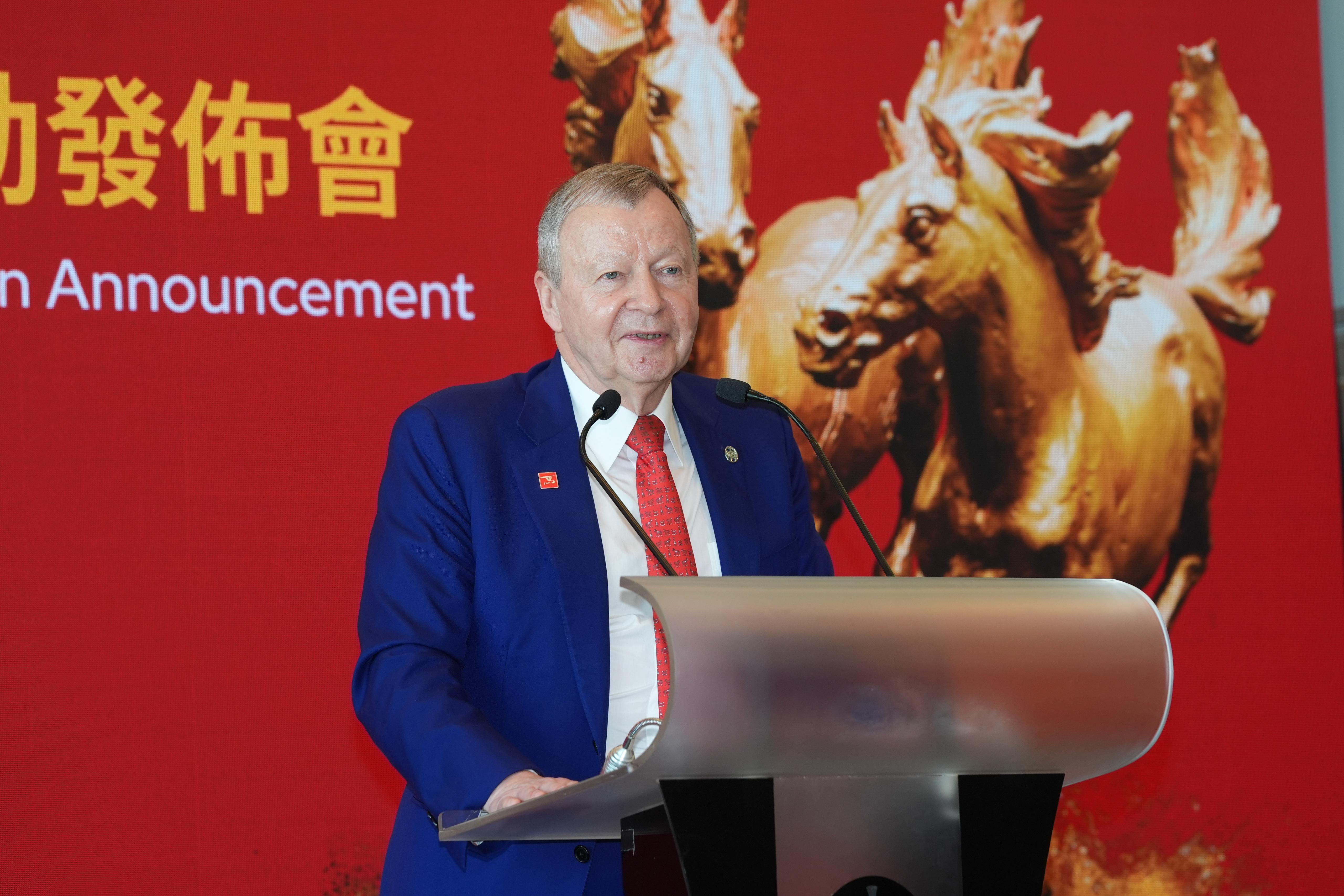 香港賽馬會行政總裁應家柏表示：「馬年對馬會而言，是一個別具意義的年份，讓我們彰顯馬匹和賽馬運動在香港過去140年的發展歷史中、深深植根社區的獨特角色。」